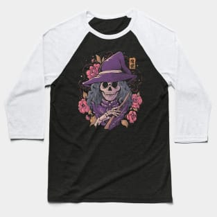 Magic Death - Witch Skull Goth Gift Baseball T-Shirt